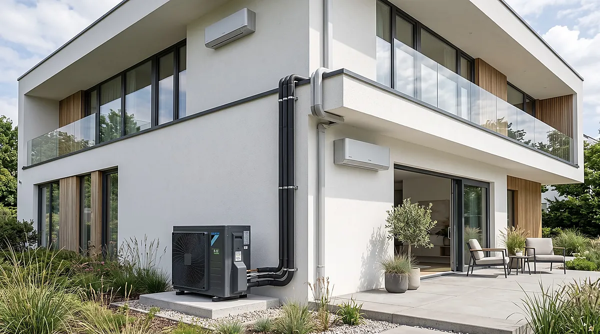 Multi-Split AC system connecting multiple indoor units to one condenser