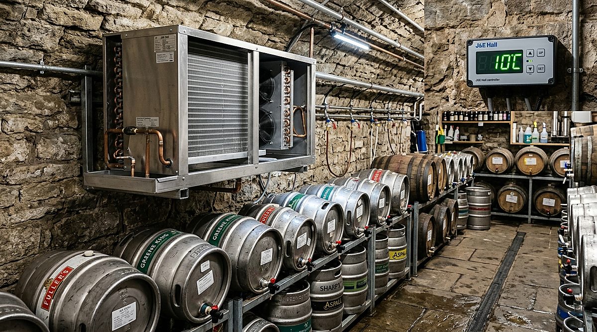 Commercial Cellar Cooling Evaporator Unit in Beer Cellar